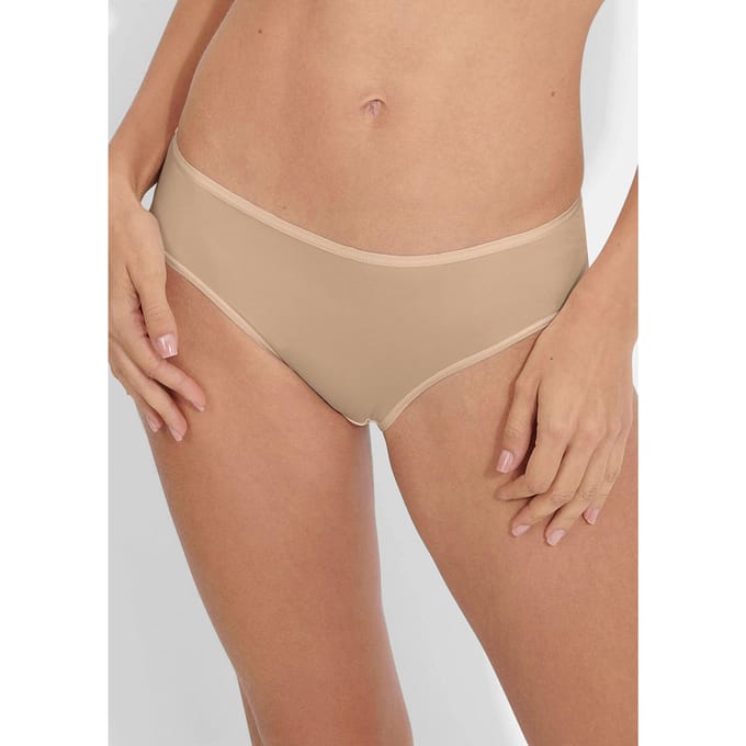 Heupslip van zachte microvezels - karamel - Gr. 48 van Goldner Fashion