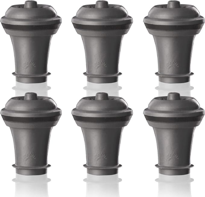 Set van 6 Vacuüm Stoppers voor Wijnflessen – Houdt Wijn Langer Vers