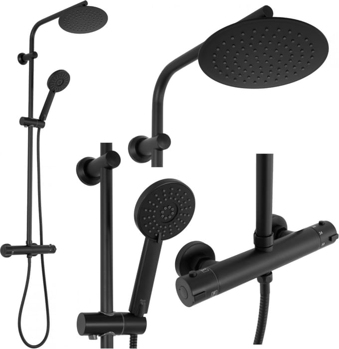 Rea Bliss Regendouche Zwart 100cm