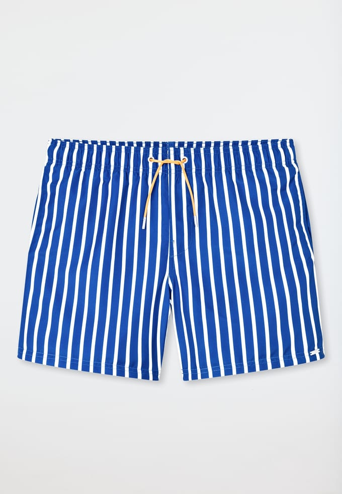 Zwemshort van geweven stof, met strepen, royal - aquablauw 4