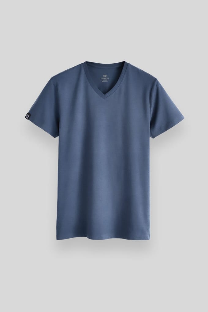 Heren V-hals Korte Mouwen T-shirt