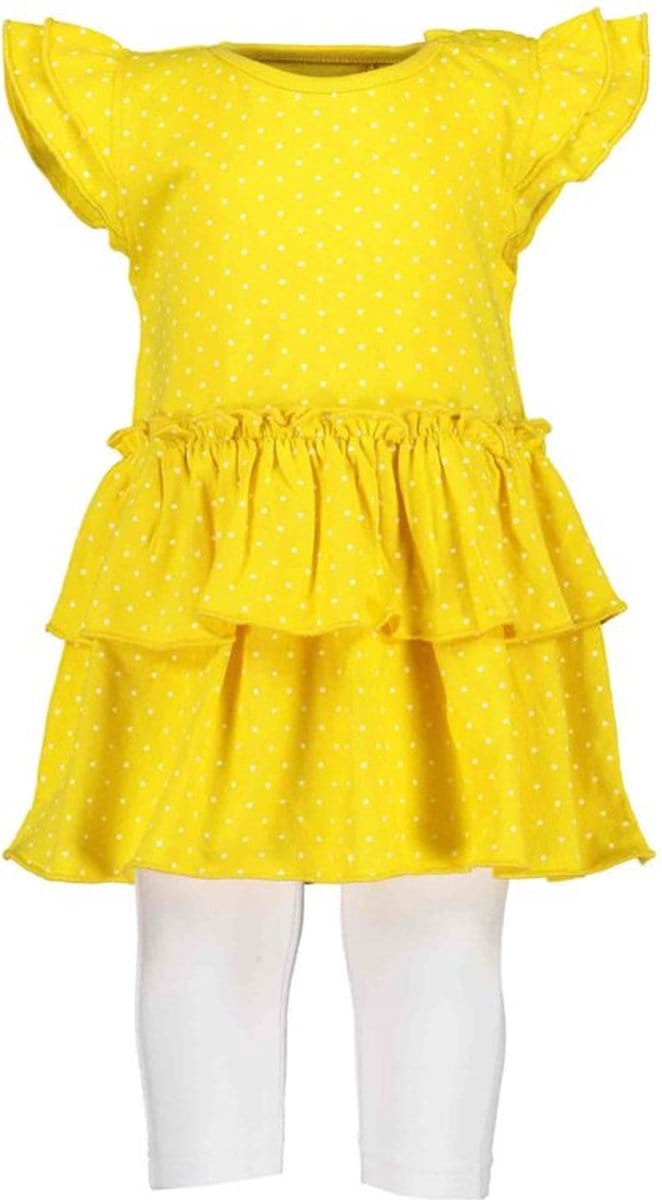 Blue Seven Mini Kids Jurkje Geel Broek Wit Maat 68