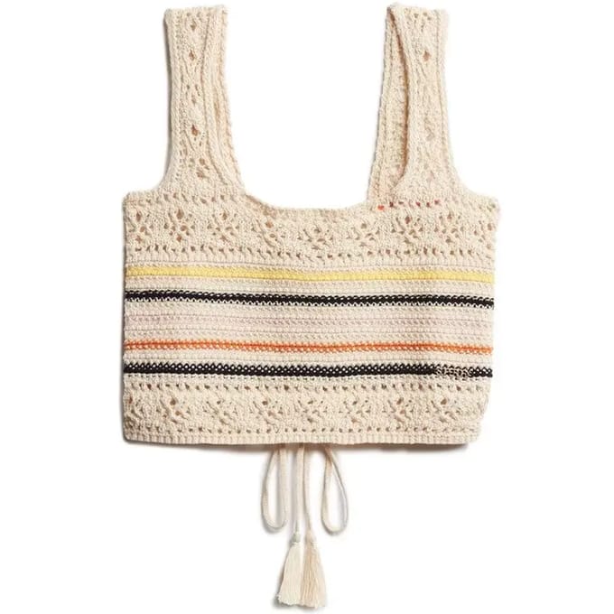Korte haak top met veters voor dames Superdry