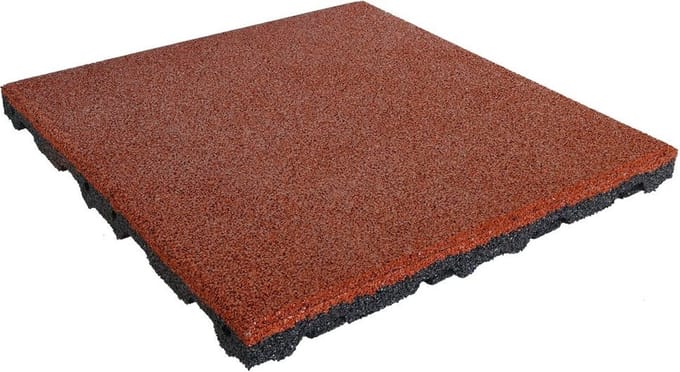 IVOL Rubber tegel 75 mm - 50 x 50 cm - Rood