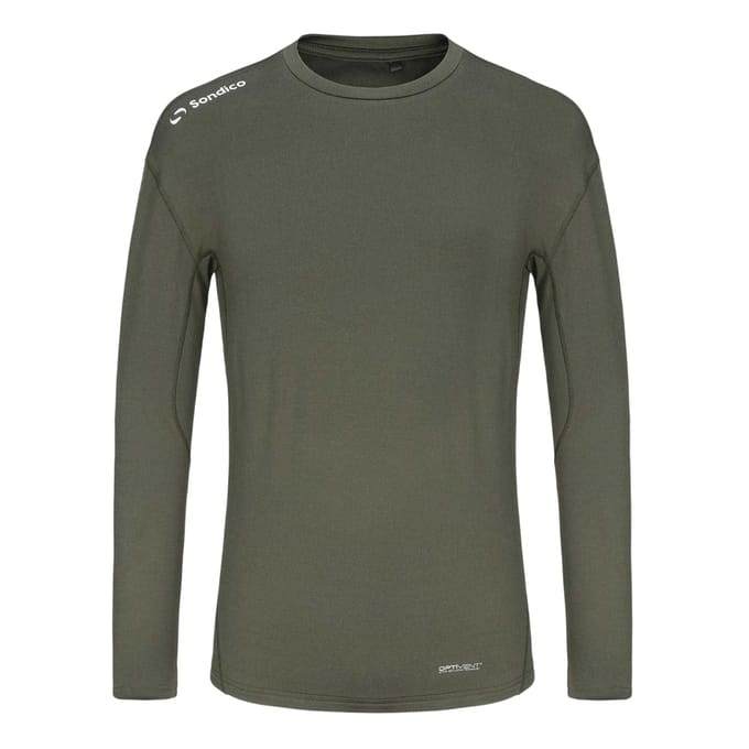 Sondico Heren Core Base Layer Top met lange mouwen (Olijf)