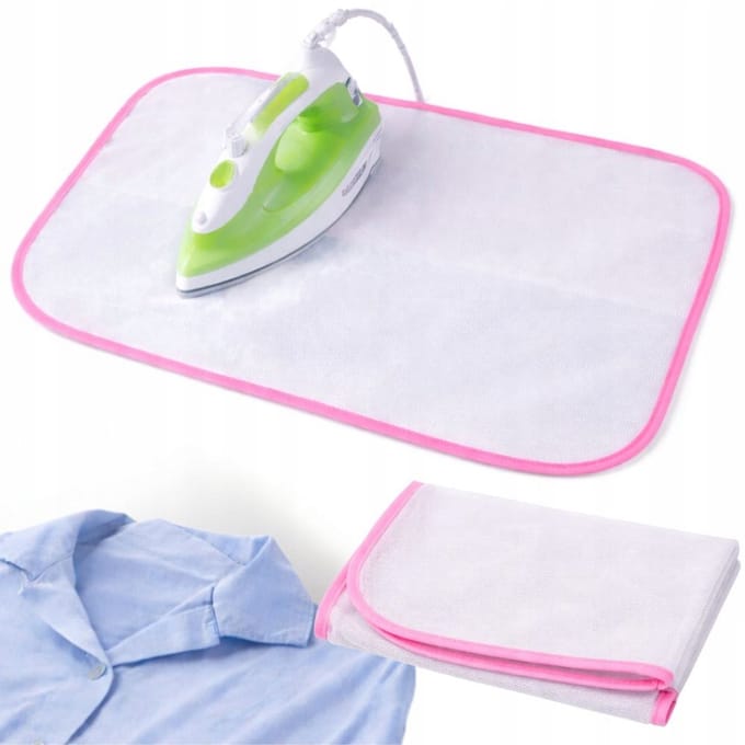 Verk Group - Thermo Beschermende Strijkmat - 50x30 cm - Roze - Universeel