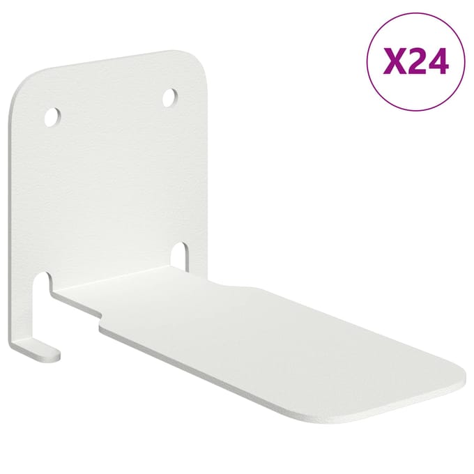 vidaXL - Onzichtbare - Zwevende - Plank - 24 - st - Wit - 6 - x - 11 - x - 6,5 - cm