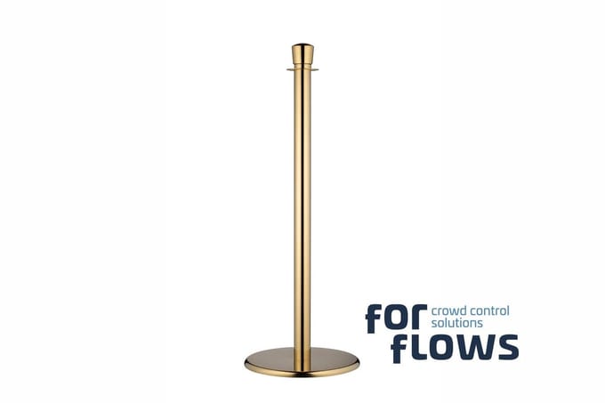 ForFlows Gala afzetpaal voor rode loper - Messing - Ovale kop