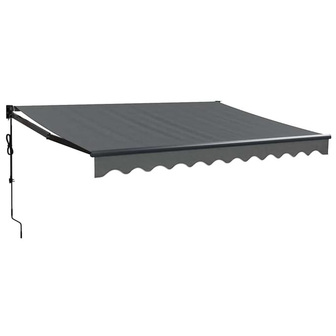 vidaXL - Uitschuifbare - luifel - Antraciet - met - Antraciet - Frame - 3,5 - x - 2,5 - m