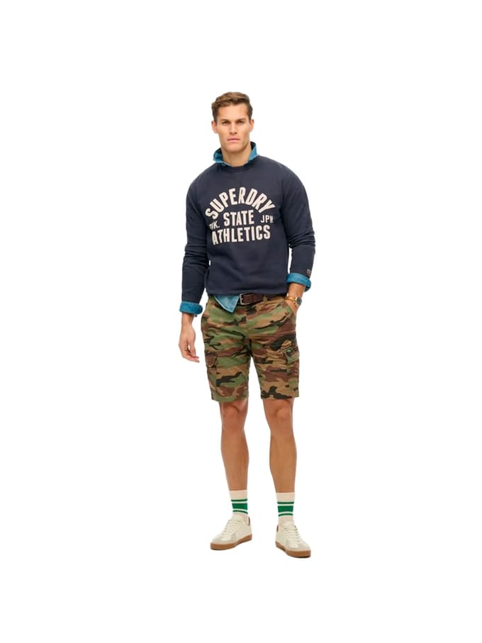 Superdry - Athletic Essentials sweatshirt met ronde hals - Heren - Truien
