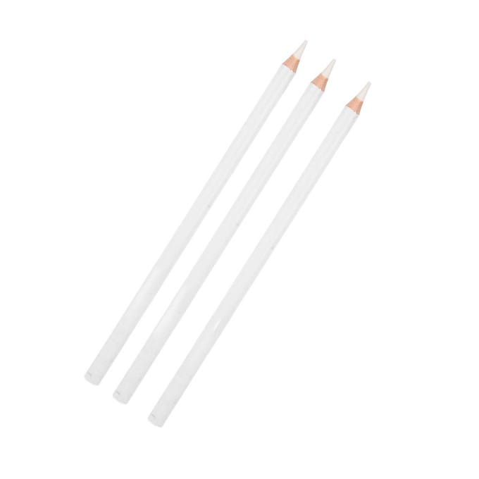 Lot de 3 crayons à charbon blanc professionnels pour croquis, surligneurs, fournitures de peinture artistique white