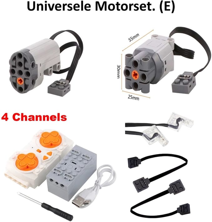 brickparts.nl - Universele Motorset. (E) voor - Cada - Mould king - Reobrix En de rest van de merken?