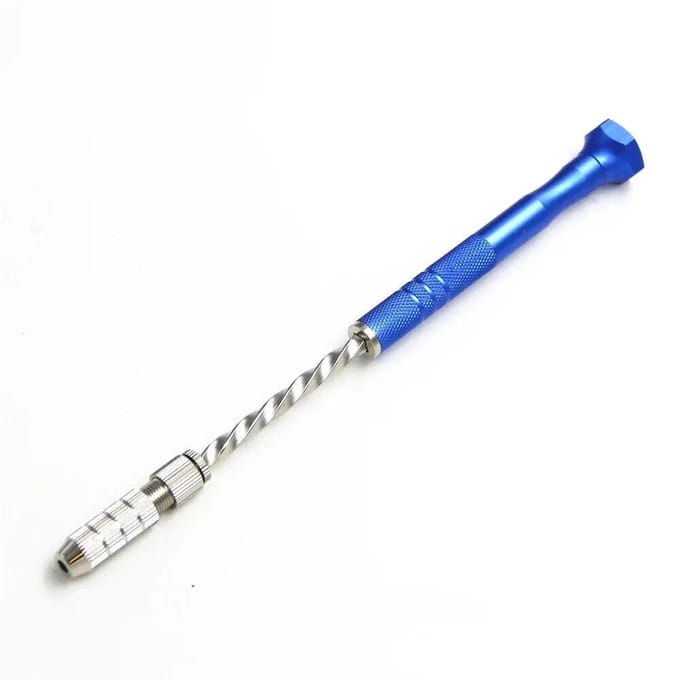 Perceuse hélicoïdale manuelle semi-automatique étendue bleue de 0.5 à 3mm, outil de perçage de circuits imprimés en plastique ambre, ensemble de forets hélicoïdaux