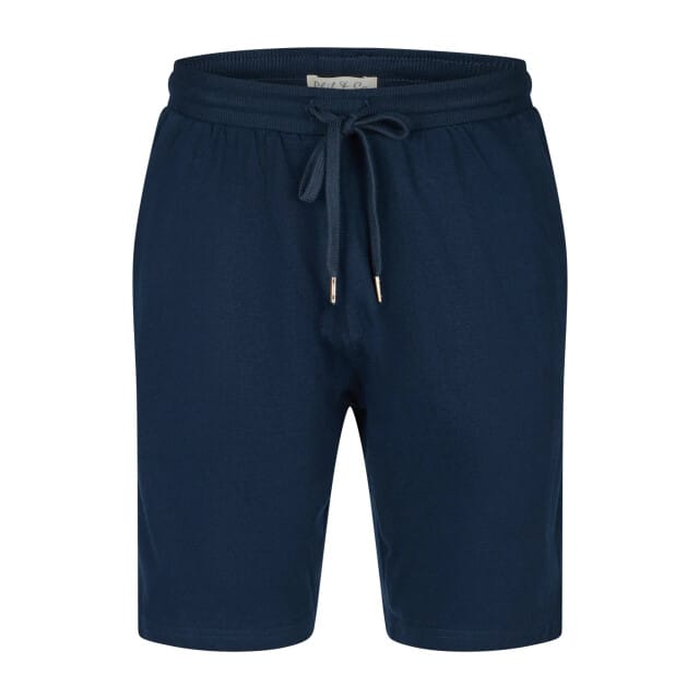 Phil & Co Essential Shortama Heren Korte Pyjama Set Blauw/Gestreept - Maat M