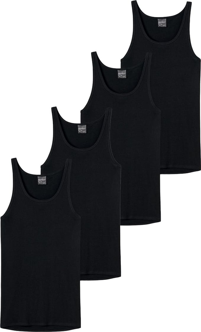 Schiesser Heren onderhemd 4 pack Original Classics fijnrib