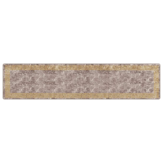 vidaXL - Tapijt - Runner - MARSA - Grijs - 80 - x - 350 - cm - Polyester - en - PVC