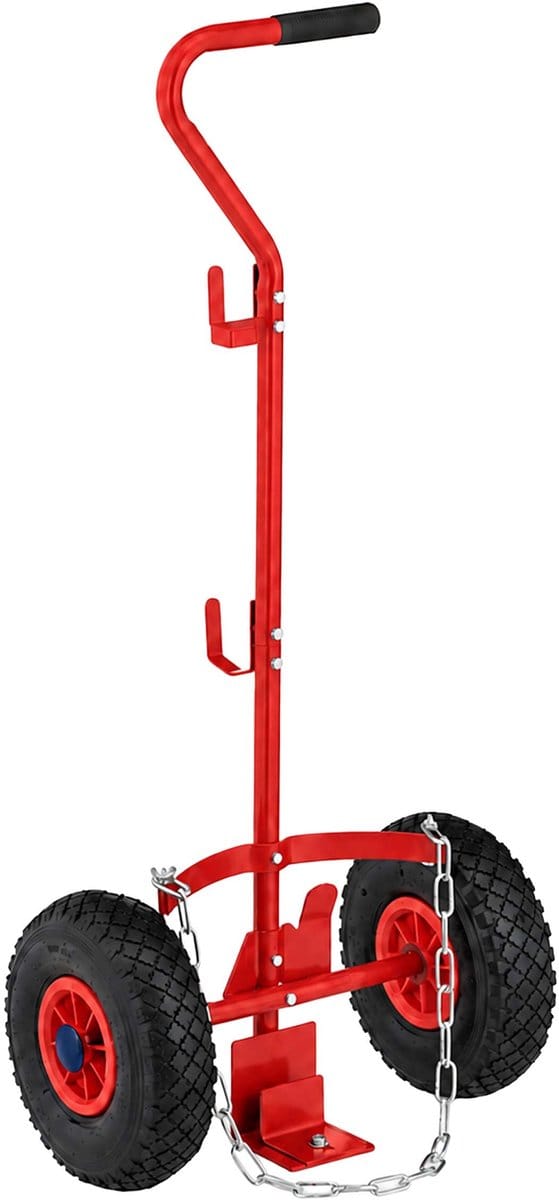 Steekwagen gasflessen - tot 3 en 5 kg - staal - rood