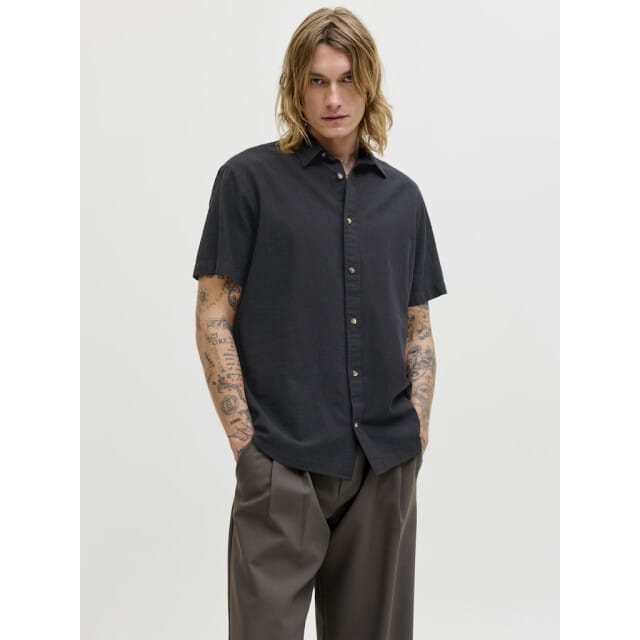 Jack & Jones Heren Overhemd regular fit Zwart L Volwassenen
