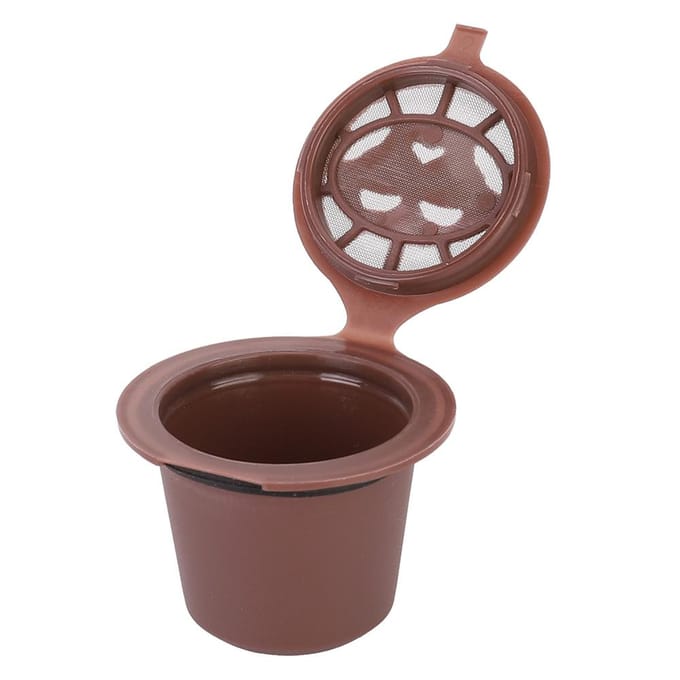 3 stuks herbruikbare koffie capsules voor huishoudelijk gebruik, filter en navulbare capsules, geschikt voor Nespresso (Koffie) gray