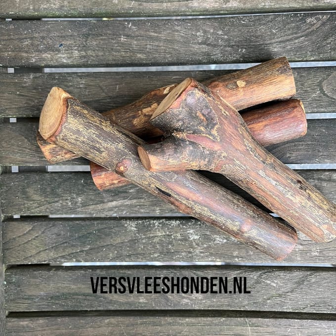 Olijfboom kauwstok - medium - versvleeshonden.nl