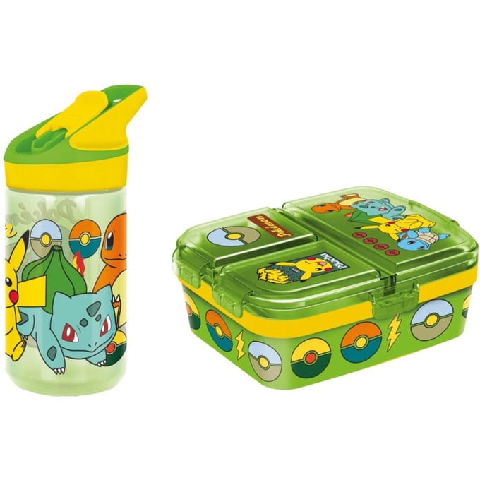 Pokemon lunchset; lunchbox en drinkfles