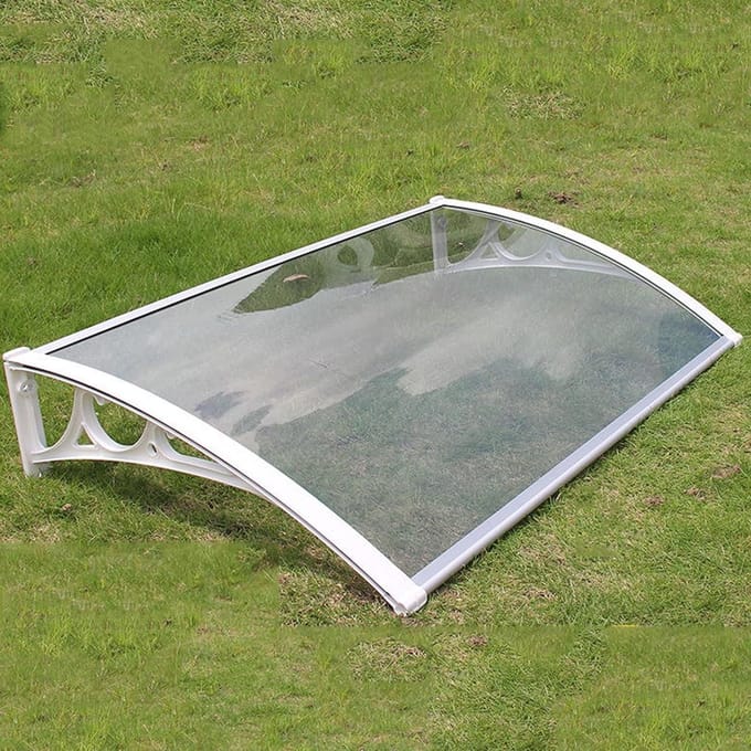 Deurluifel - Afdak Voordeur - Regenbescherming Buiten - Polycarbonaat - 60x280cm - Transparant