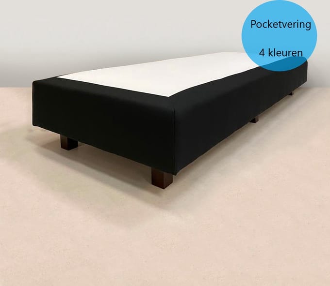 Losse boxspring - Pocketvering - boxspringonderstel - boxspringbedbodem - zonder matras - 140x190 cm ANTRACIET