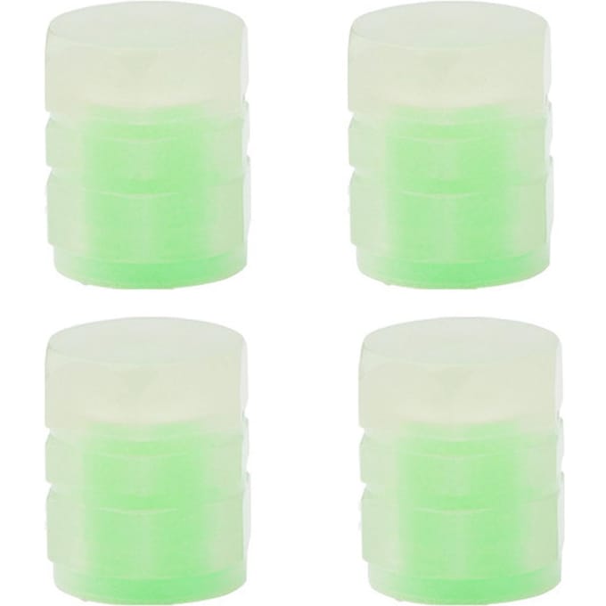 4 Pièces Lumineuses Cache-Valve de Pneu Fluorescent Étanche Caoutchouc Solide Illuminé Valve de Roue beige