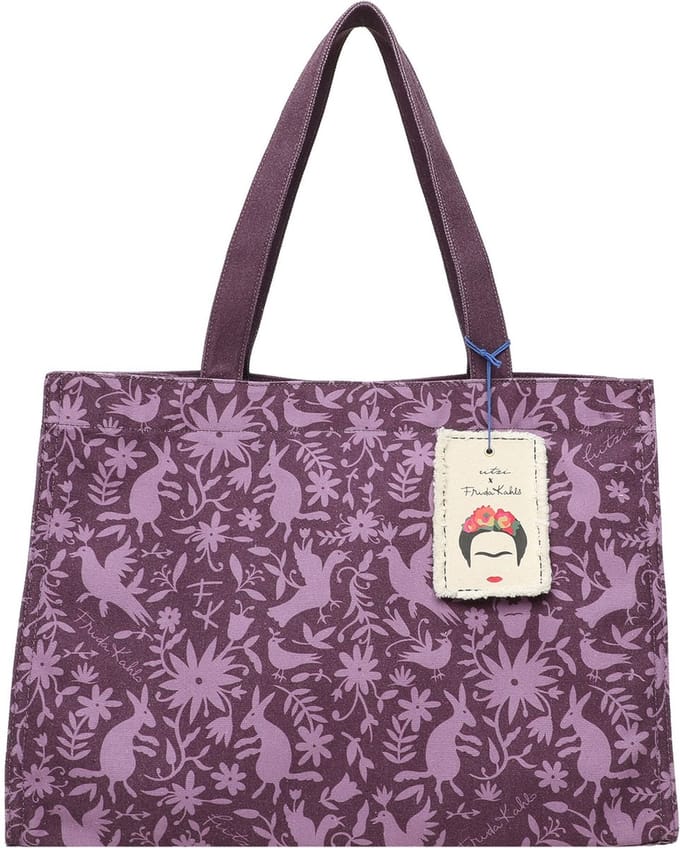 Fritzi aus Preußen Schoudertas Easy 01 Canvas Shopper Nature Folk Donkerpaars