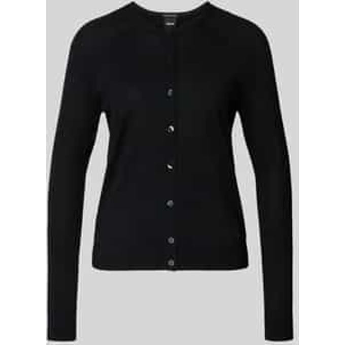 Regular fit gebreid jack van zuivere scheerwol, model 'FONAMI'