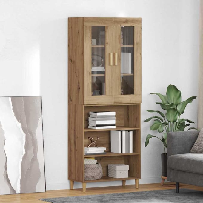 vidaXL - Highboard - Artisan - Eiken - 69,5 - x - 34 - x - 180 - cm