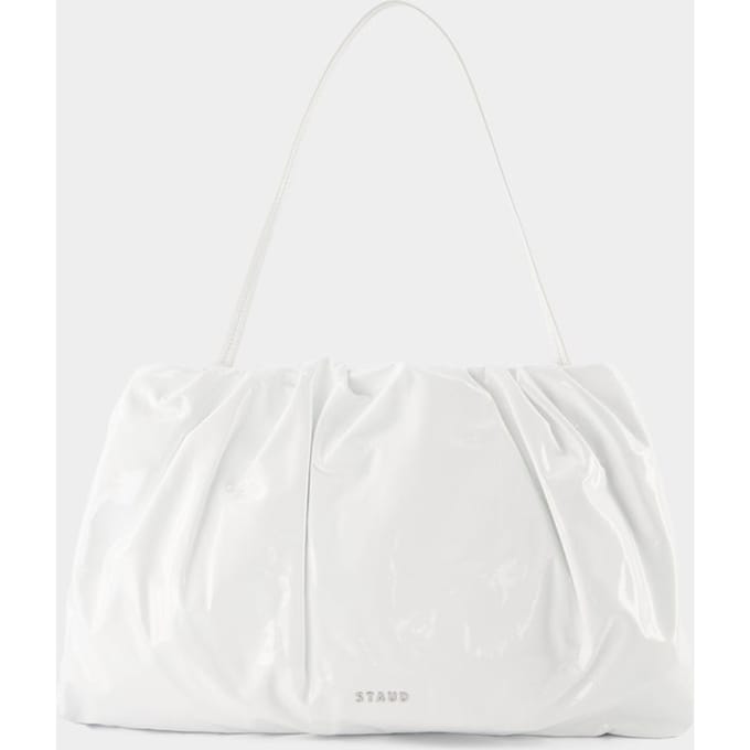 Phoebe tas - Staud - Leer - Wit
