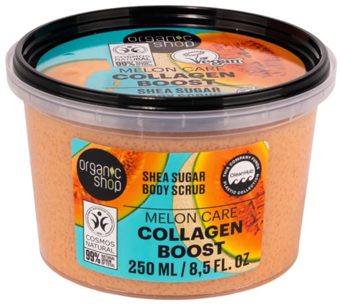 Organic Shop Body Scrub Collagen Boost Melon 250 ml