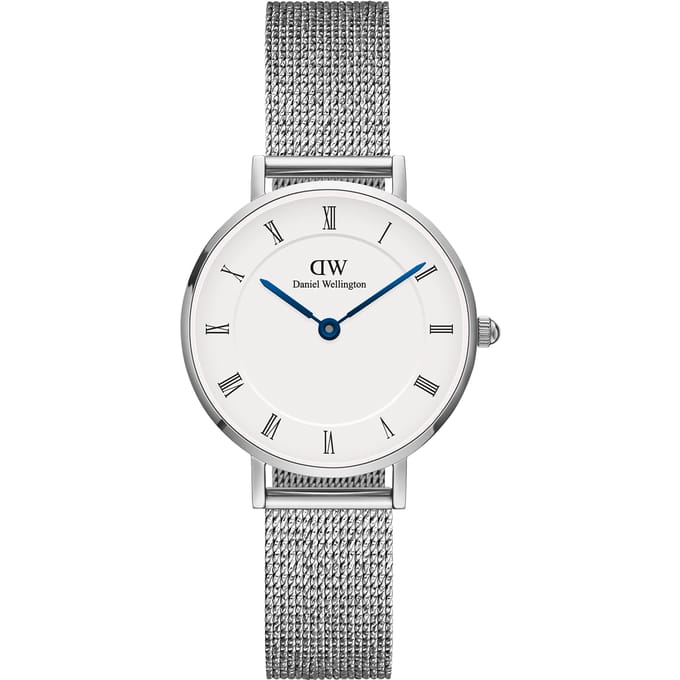 Daniel Wellington DW Watch Petite Roman Numerals Sterling 28mm Silver