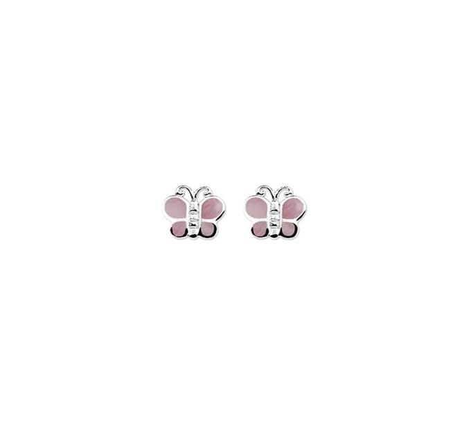Zilver Gerhodineerde Oorknoppen vlinder 1329509
