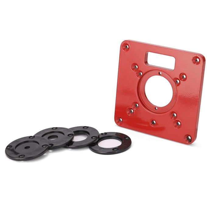 Multifunctionele freestafel Inzetplaat Houtbewerkingsbanken Aluminium houtfrees Trimmermodellen rood