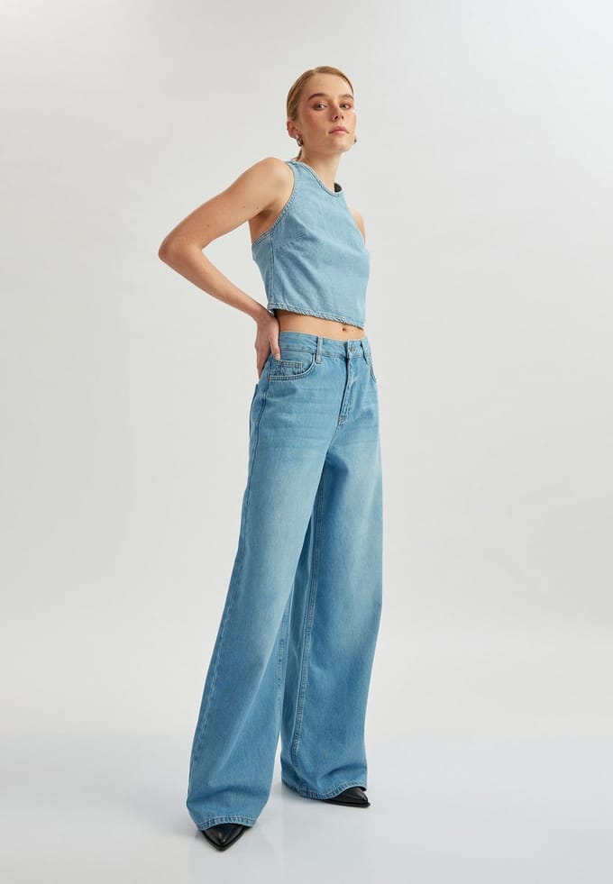 Denim Brede pijpen Regular-fit-Jeans