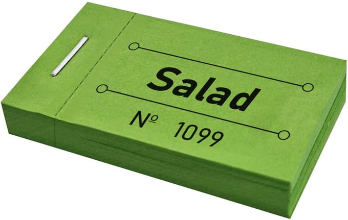 Consumptiebon salad - 50 stuks (x5, bundel van 5)