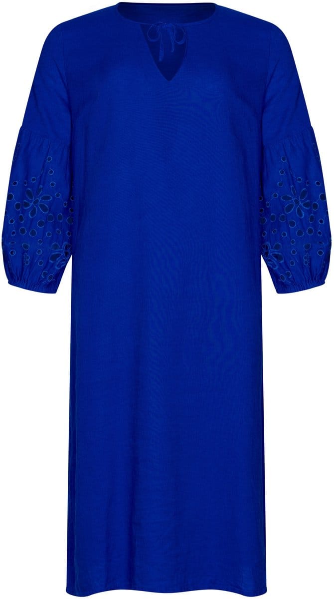 Pastunette Jurk Cobalt Sea - Linnen/Viscose - Blauw - Maat 46