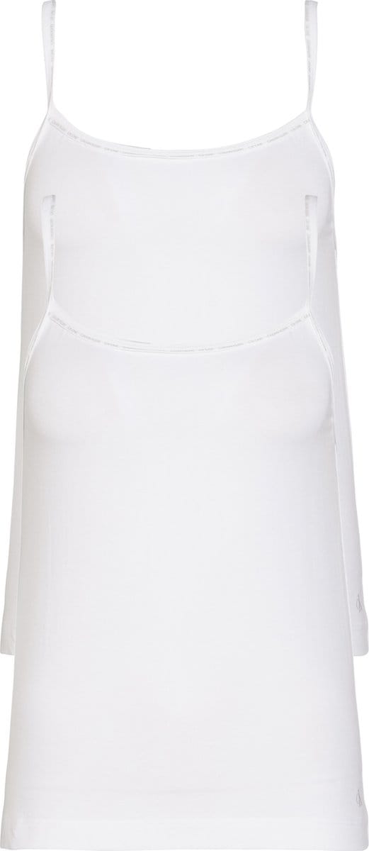 Calvin Klein dames ONE Cotton spaghetti tops (2-pack) - wit
