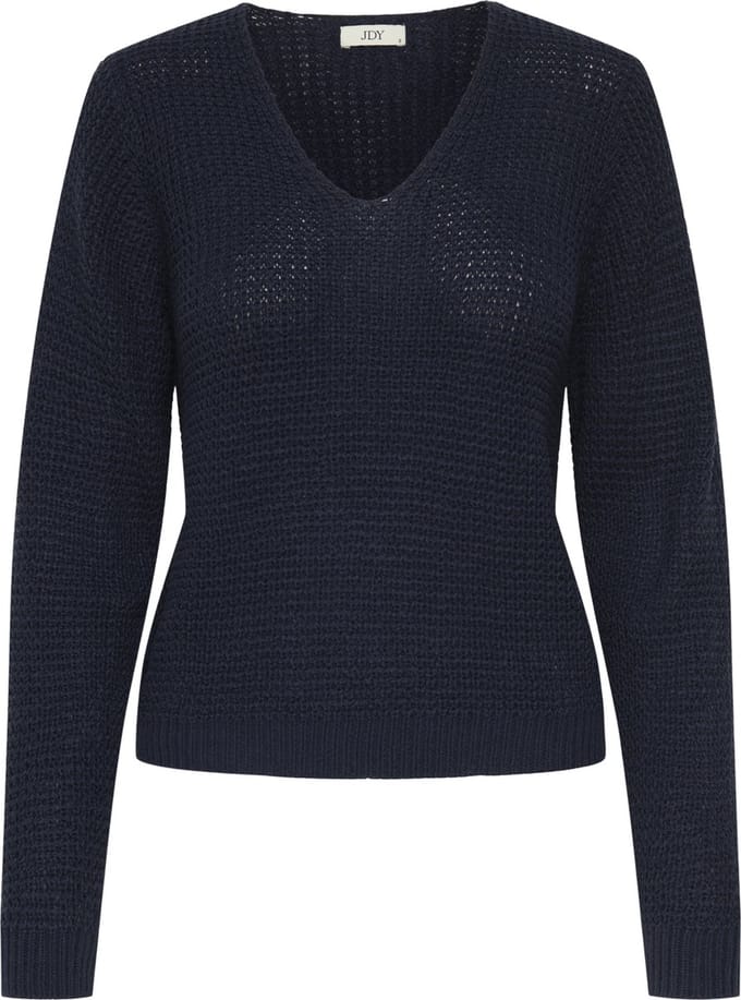 Jacqueline de Yong Trui Jdyellen L/s V-neck Pullover Knt 15308897 Total Eclipse Dames Maat - S