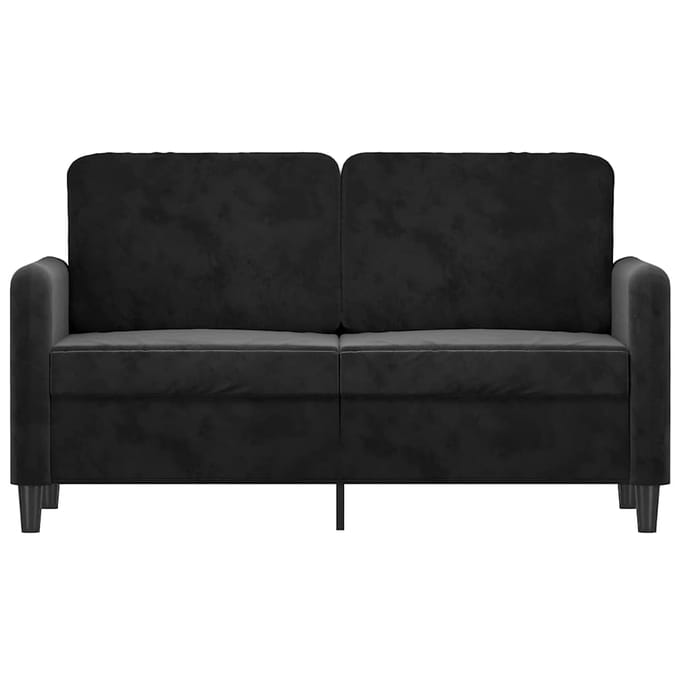 vidaXL - Tweezitsbank - 120 - cm - fluweel - zwart