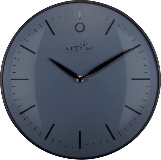 NeXtime - Design Wandklok - Radio controlled - Zwart - 30cm - Glamour Small RCC (DCF)