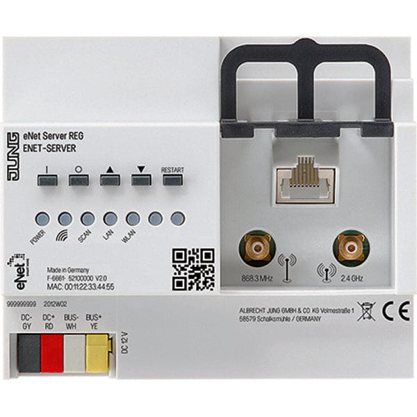 Jung Enet-server voor Din-Rail systeemcontroller - ENET-SERVER - E3PGW