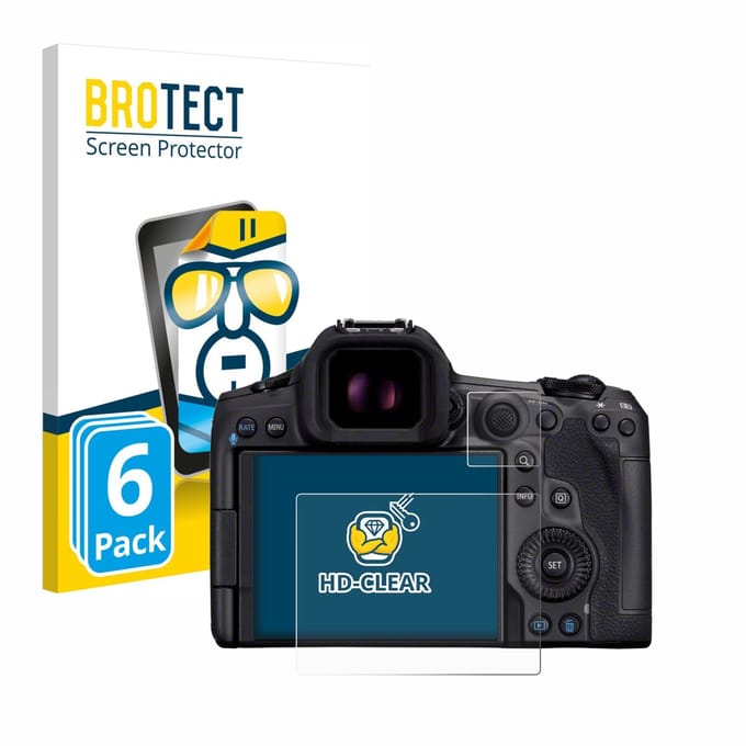 BROTECT - Screenprotector voor Canon EOS R5 Mark II - Folie Beschermfolie transparant 6 Stuks