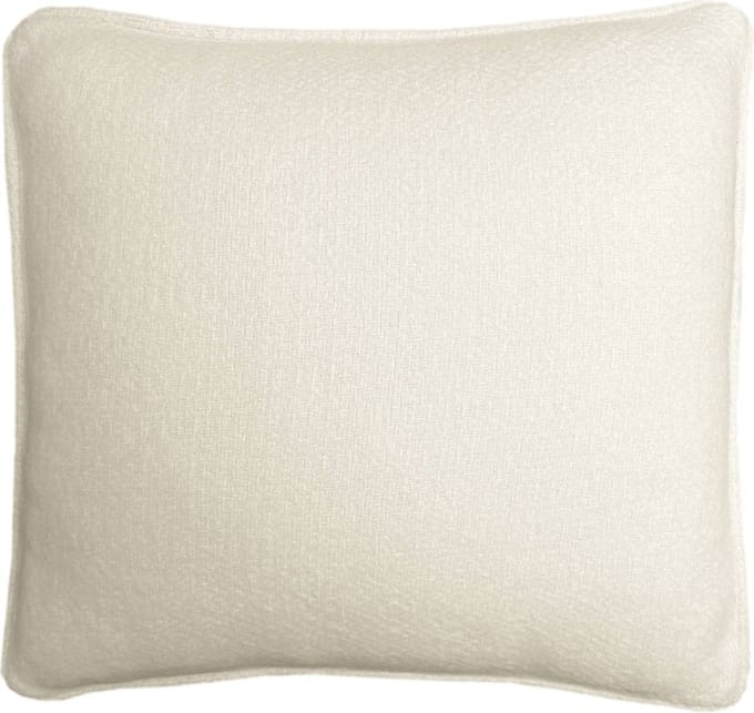 Abbey white structure recycled wool square cushion