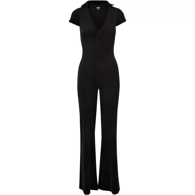 Urban Classics - Velvet Jumpsuit - M - Zwart