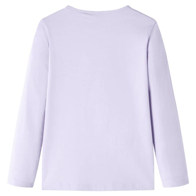 vidaXL - Kindershirt - met - lange - mouwen - 92 - lichtlila