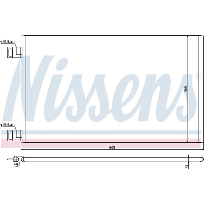 Condensator, airconditioning NISSENS 940184