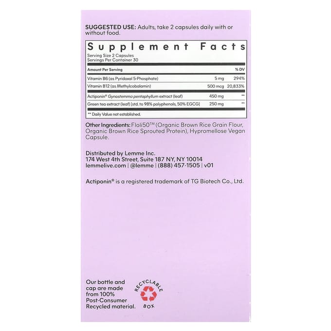 Brûleur, Métabolisme & Activateur AMPK, 60 Gélules Végétales